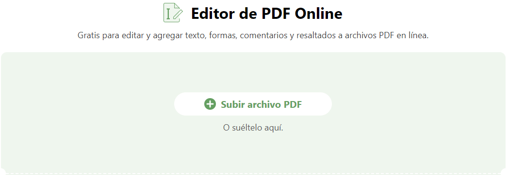 Abrir Archivo PDF con el Editor Online
