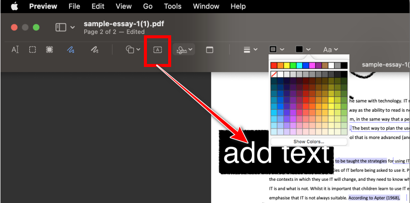 Add Text Box to a PDF