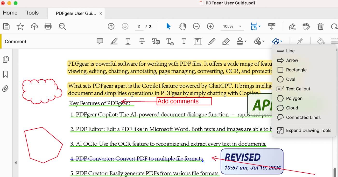 Annotate a PDF in Adobe Acrobat Reader