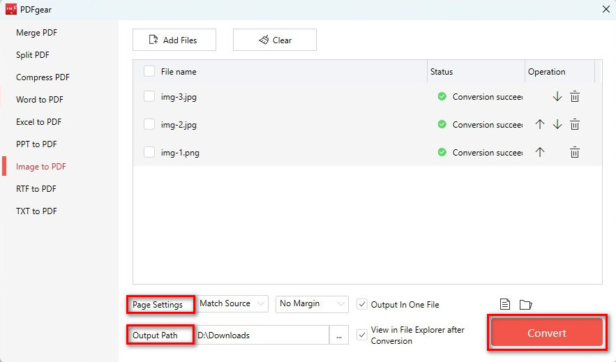 Batch Convert PNG to PDF on Windows