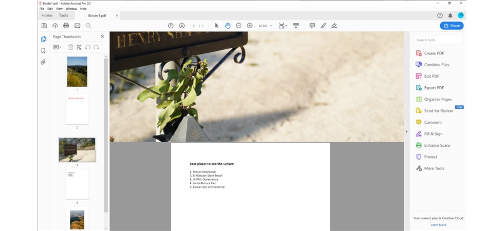 Check the Merged File in Adobe