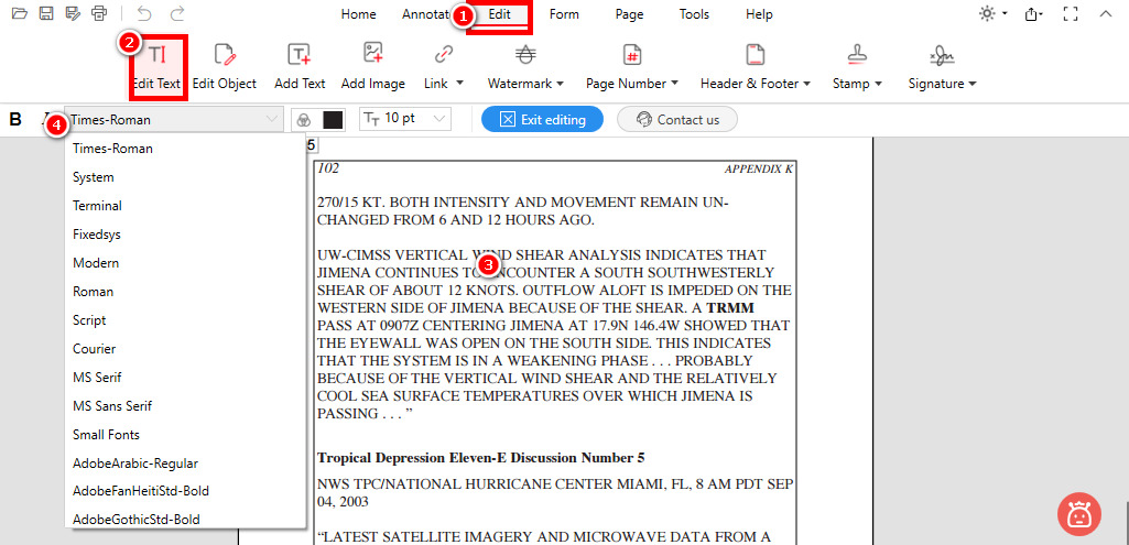 Pilih Teks dan Periksa Font