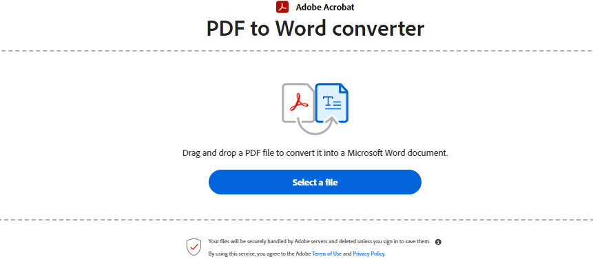Convertir un PDF en Word avec Adobe Acrobat en ligne
