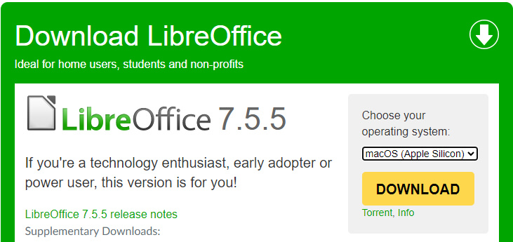 Download LibreOffice for Mac