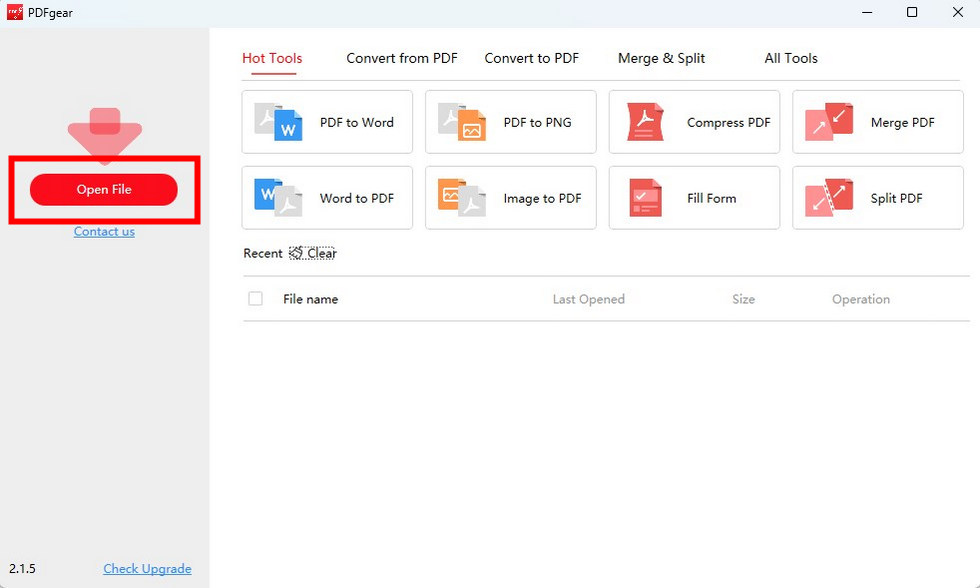 Open a PDF with PDFgear for Page Duplication