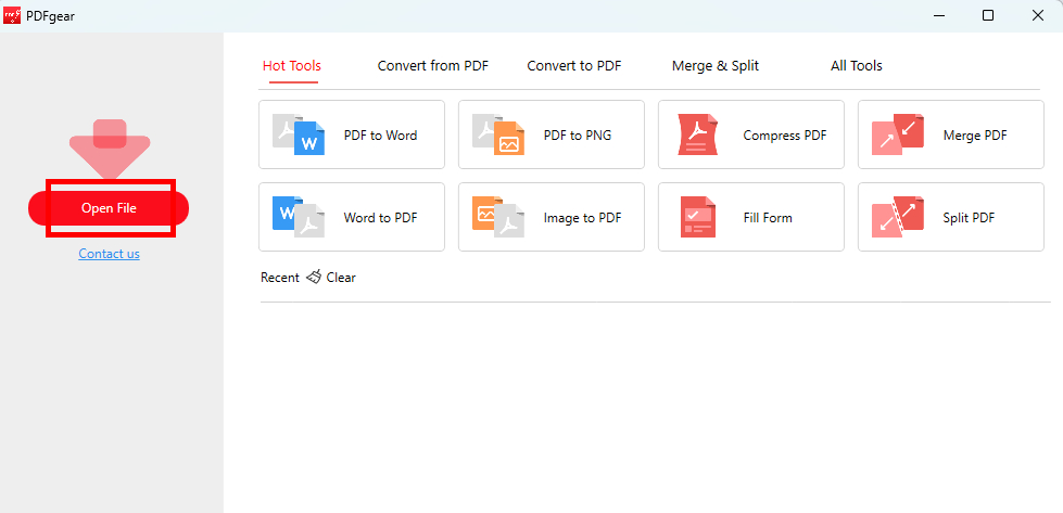 Impor PDF ke PDFgear