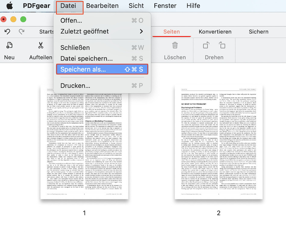 PDF-Datei speichern