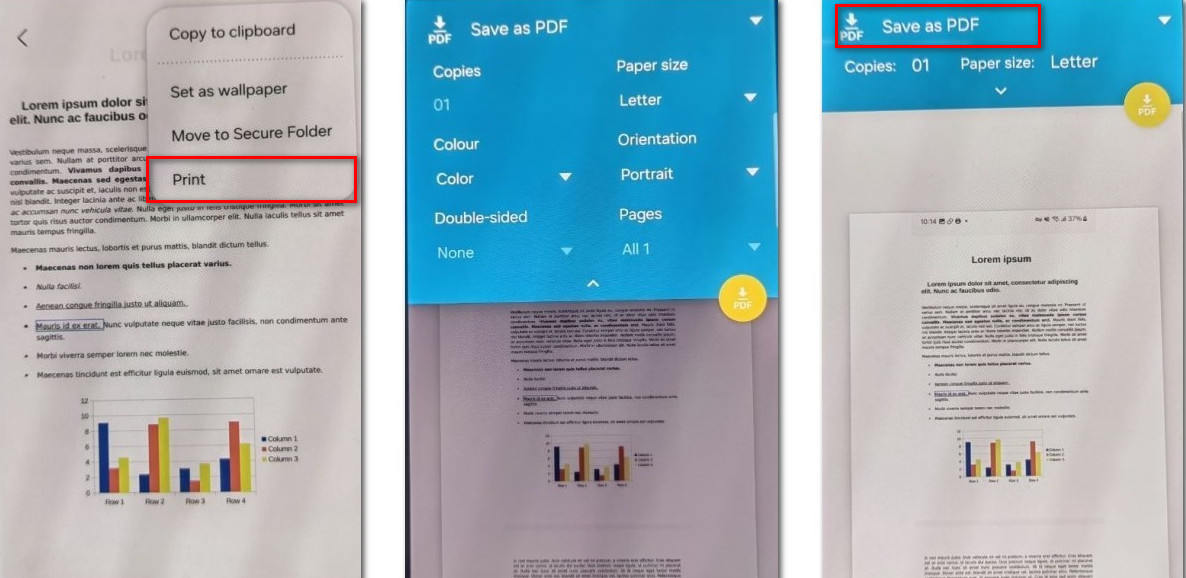 Imprimir Foto para PDF no Android