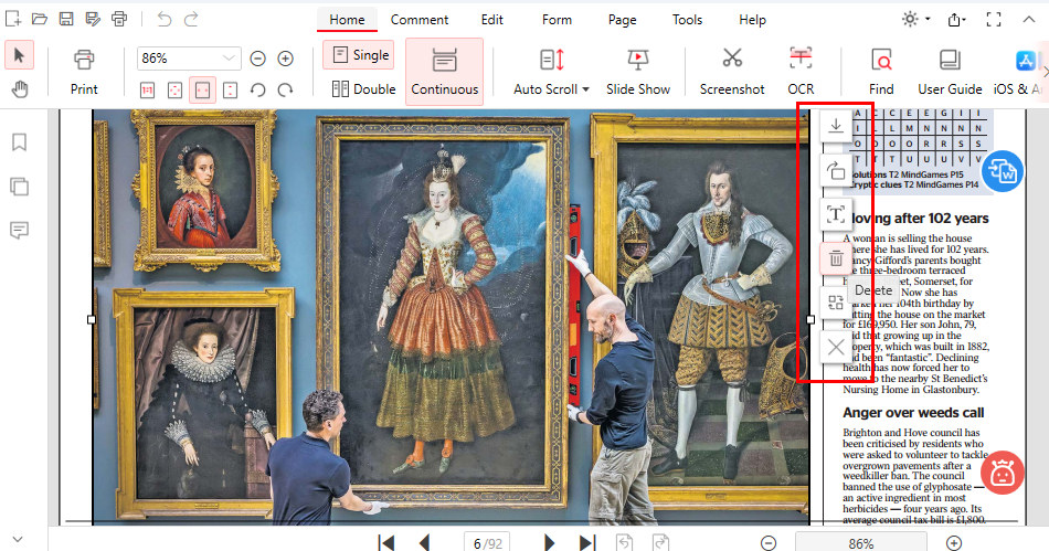Remove Pictures to Reduce PDF Size
