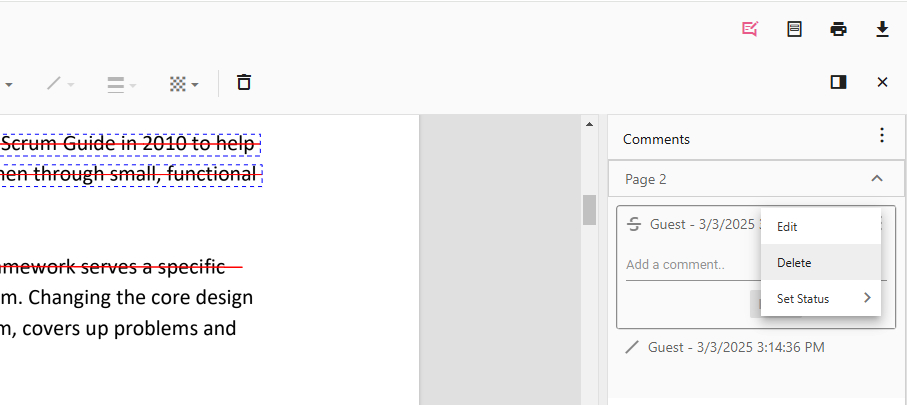 Manage Strikethroughs