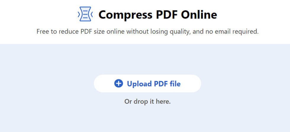 Upload the PDF to Compress