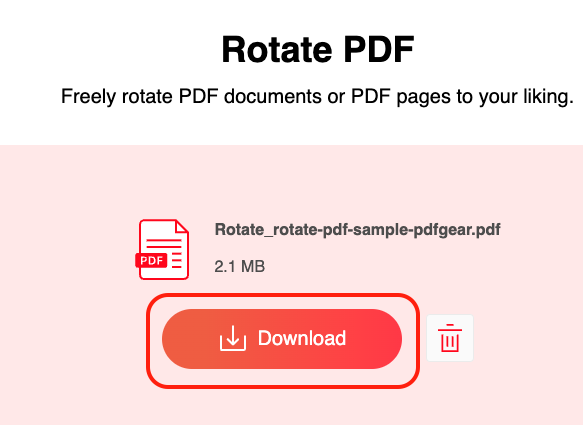 Save the Rotated PDF File