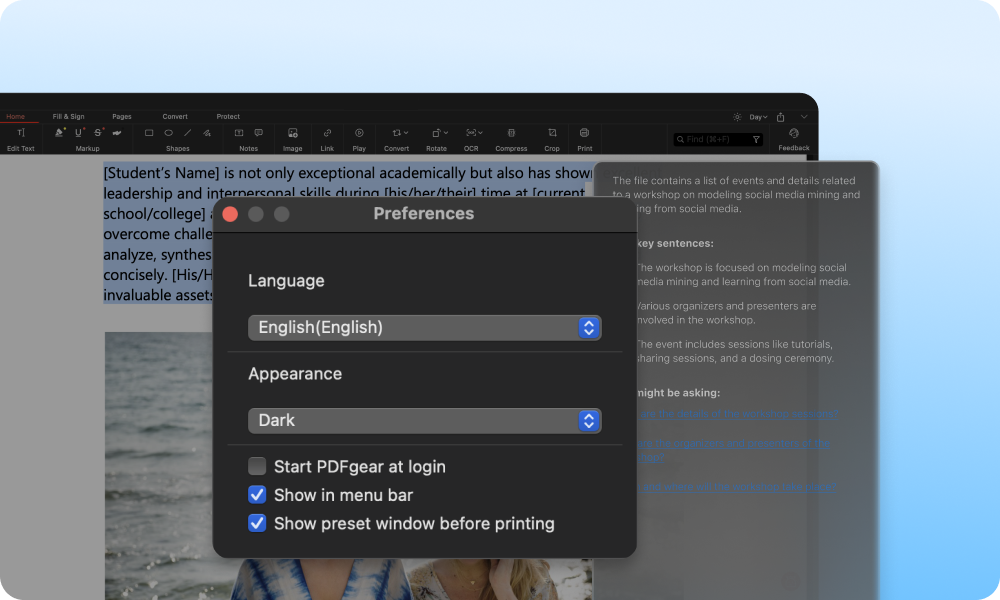 Eye-Friendly PDF Viewer