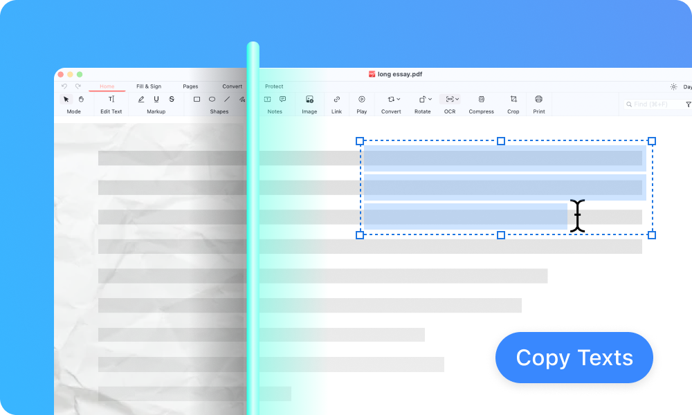 Copy Text from Scanned PDF