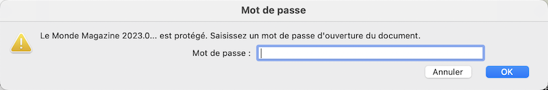 Ouvrir un PDF protégé par mot de passe