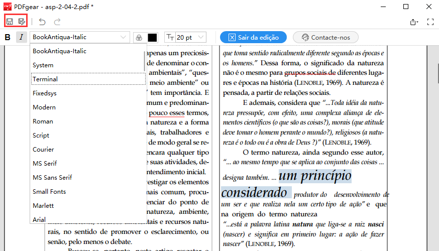 Salvar PDF editado grátis com PDFgear desktop
